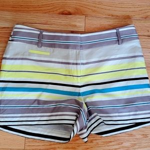 Loft size 6 multi striped shorts